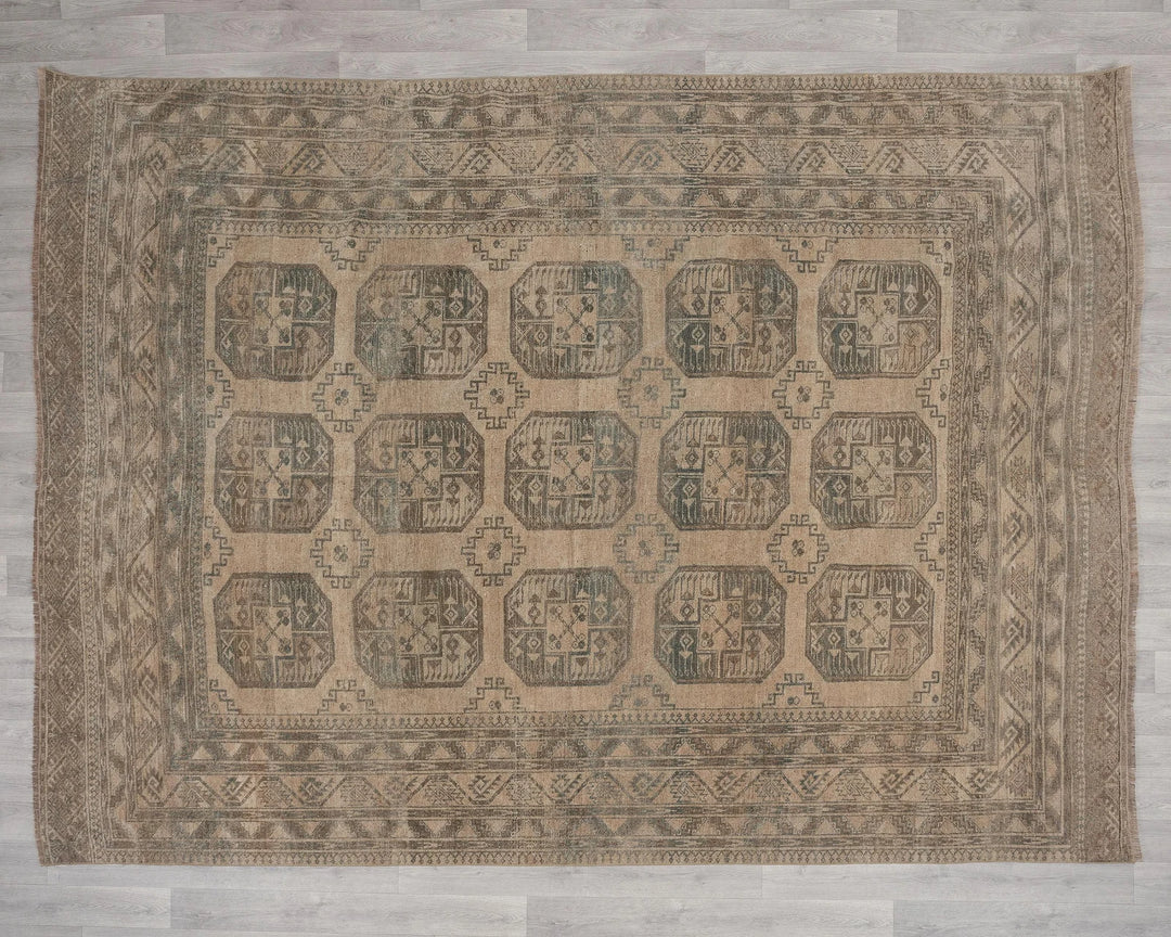 Multicolor Turkish Oushak Rug 7'8" x 9'10" Hand-Knotted | No. VR87590