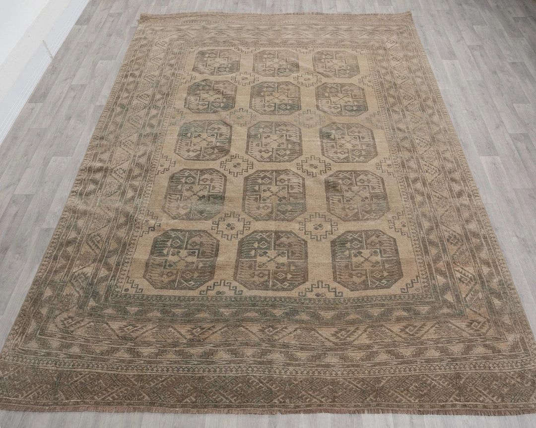 Multicolor Turkish Oushak Rug 7'8" x 9'10" Hand-Knotted | No. VR87590