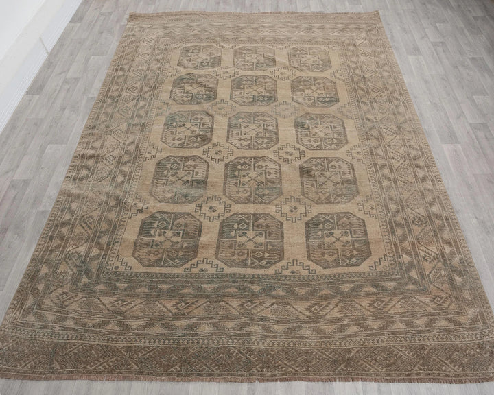 Multicolor Turkish Oushak Rug 7'8" x 9'10" Hand-Knotted | No. VR87590