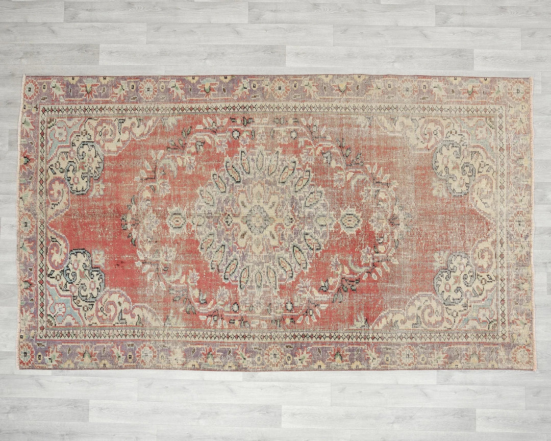 Multicolor Turkish Oushak Rug 5' 5" x 8' 11" Hand-Knotted | No. VR87661