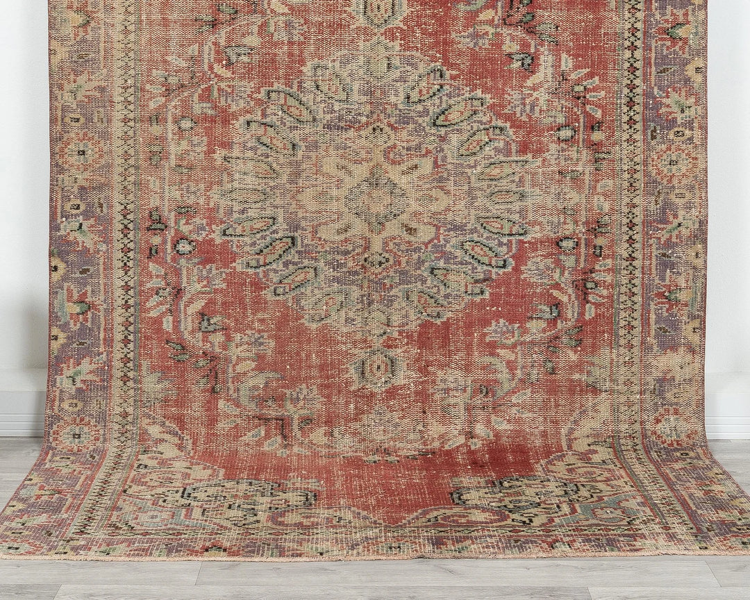 Multicolor Turkish Oushak Rug 5' 5" x 8' 11" Hand-Knotted | No. VR87661