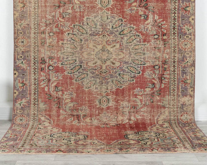 Multicolor Turkish Oushak Rug 5' 5" x 8' 11" Hand-Knotted | No. VR87661
