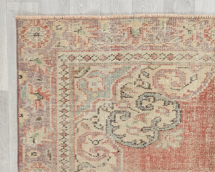 Multicolor Turkish Oushak Rug 5' 5" x 8' 11" Hand-Knotted | No. VR87661