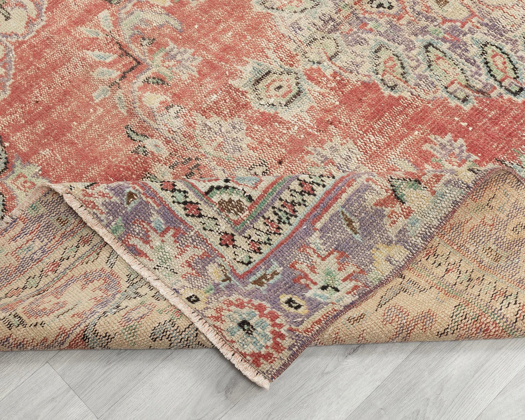 Multicolor Turkish Oushak Rug 5' 5" x 8' 11" Hand-Knotted | No. VR87661