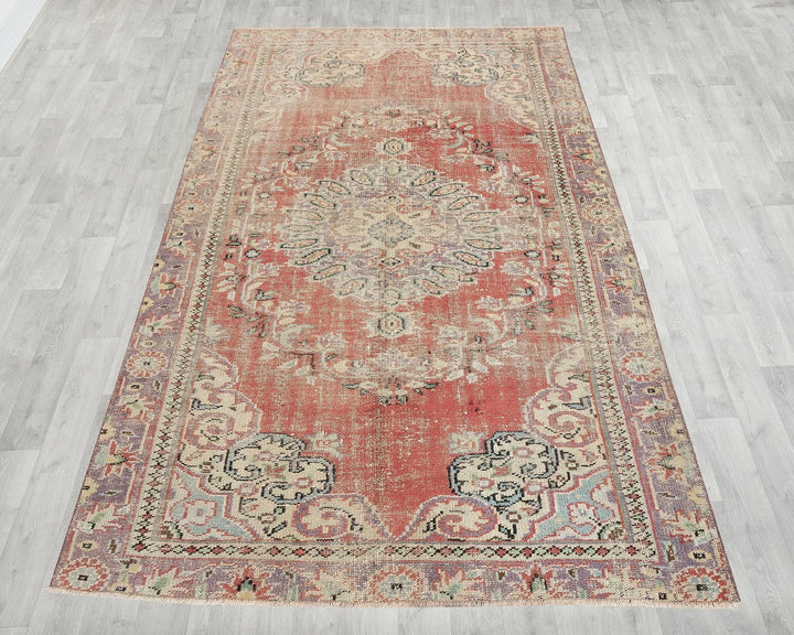 Multicolor Turkish Oushak Rug 5' 5" x 8' 11" Hand-Knotted | No. VR87661