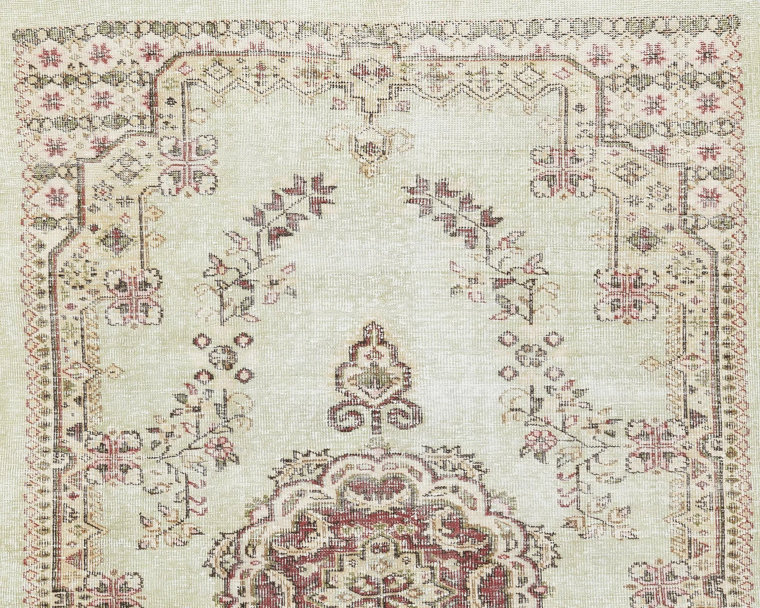 Multicolor Turkish Oushak Rug 6' 6" x 9' 7" Hand-Knotted view