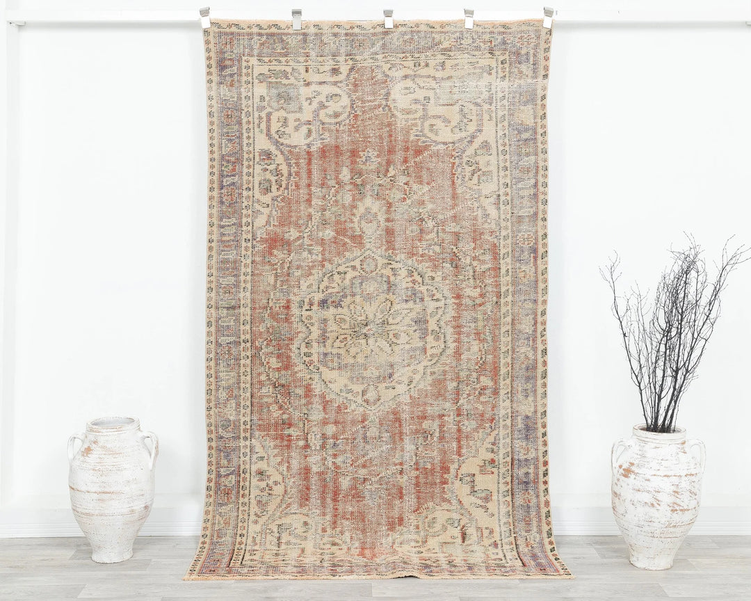 Multicolor Turkish Oushak Rug 4' 6" x 7' 8" Hand-Knotted | No. VR87774