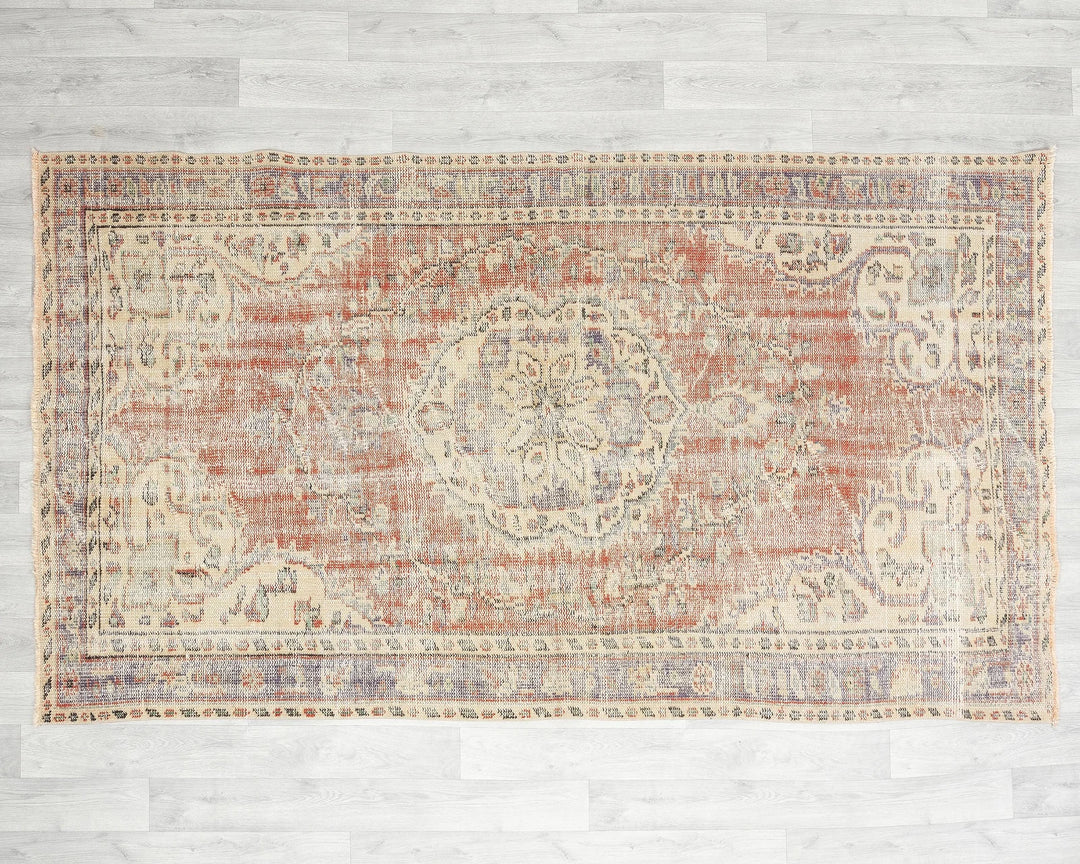 Multicolor Turkish Oushak Rug 4' 6" x 7' 8" Hand-Knotted | No. VR87774