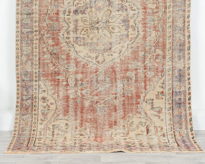 Multicolor Turkish Oushak Rug 4' 6" x 7' 8" Hand-Knotted | No. VR87774