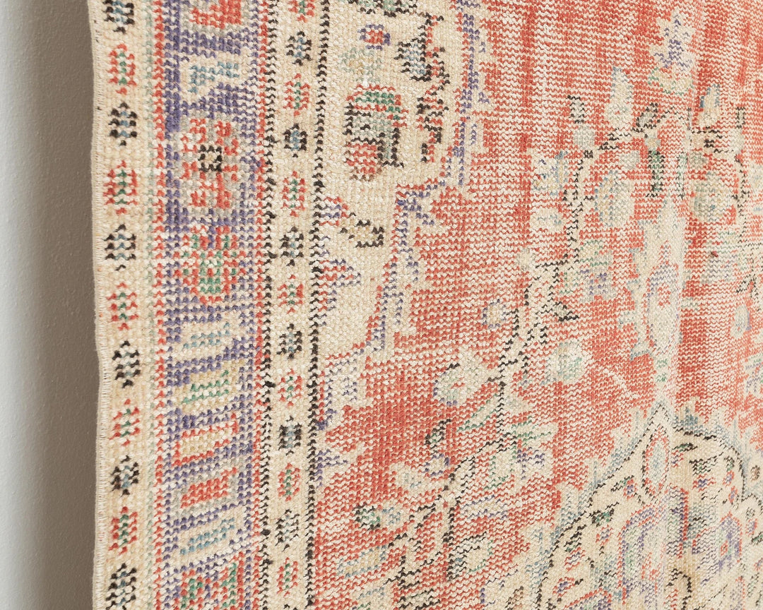 Multicolor Turkish Oushak Rug 4' 6" x 7' 8" Hand-Knotted | No. VR87774