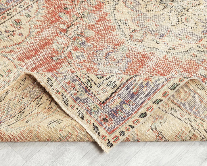 Multicolor Turkish Oushak Rug 4' 6" x 7' 8" Hand-Knotted | No. VR87774