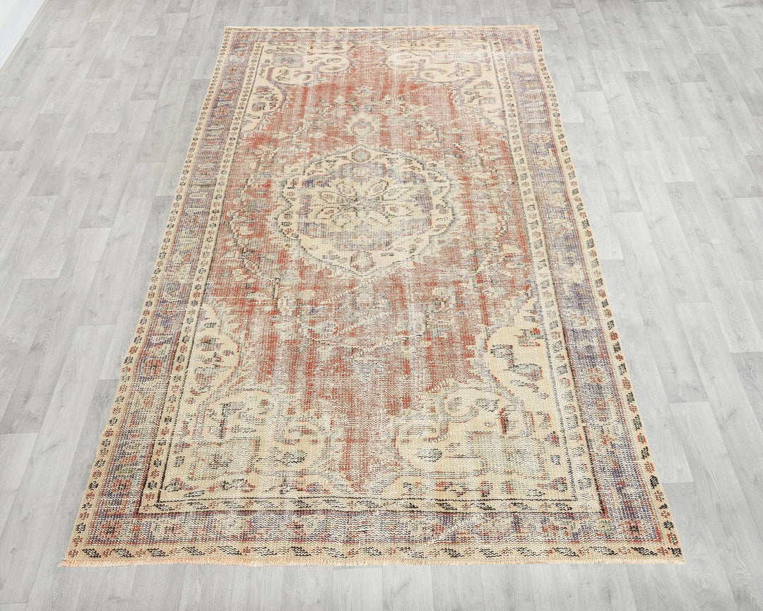 Multicolor Turkish Oushak Rug 4' 6" x 7' 8" Hand-Knotted | No. VR87774