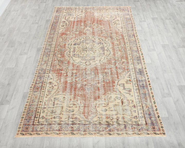 Multicolor Turkish Oushak Rug 4' 6" x 7' 8" Hand-Knotted | No. VR87774