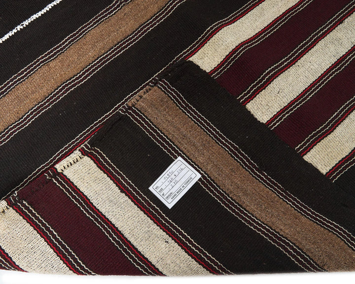 Brown Turkish Kilim Rug 5' 5" x 7' 5" Flat-Weave | No. VR87877