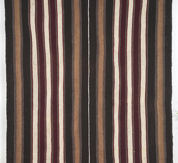Brown Turkish Kilim Rug 5' 5" x 7' 5" Flat-Weave | No. VR87877