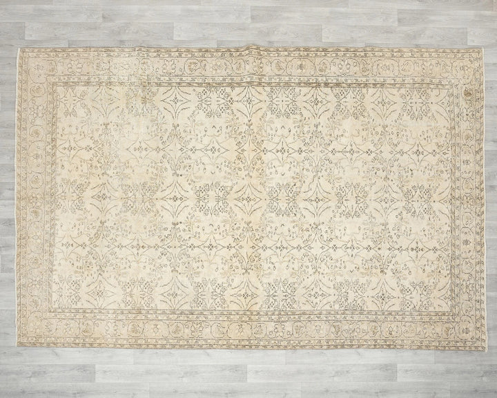 Multicolor Turkish Oushak Rug 6' 11" x 10' 4" Hand-Knotted | No. VR87904