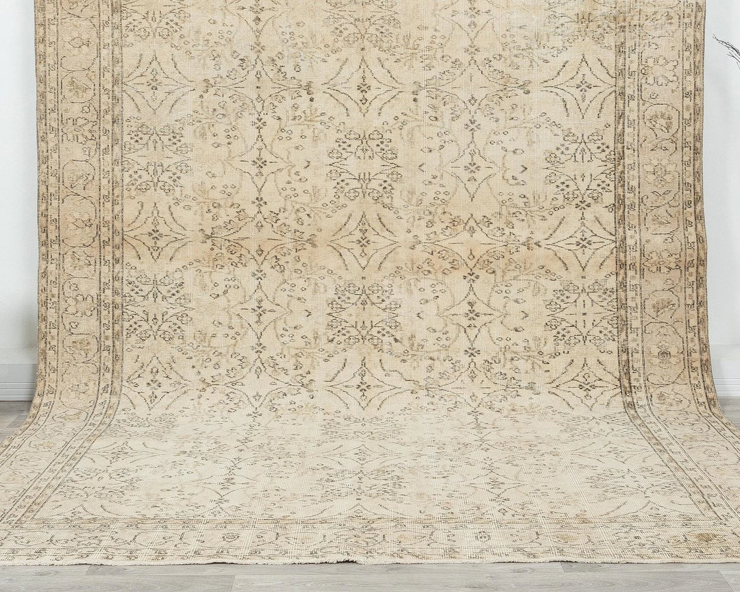 Multicolor Turkish Oushak Rug 6' 11" x 10' 4" Hand-Knotted | No. VR87904