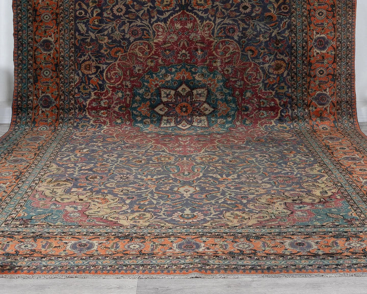 Multicolor Turkish Oushak Rug 8' 4" x 12' 10" Hand-Knotted | No. VR88054