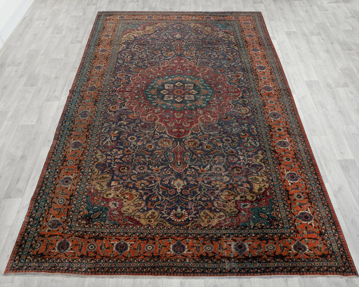Multicolor Turkish Oushak Rug 8' 4" x 12' 10" Hand-Knotted | No. VR88054