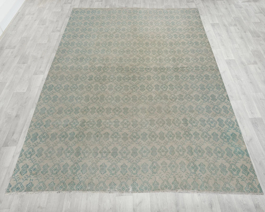 Multicolor Turkish Oushak Rug 9' 7" x 11' 7" Hand-Knotted | No. VR88134