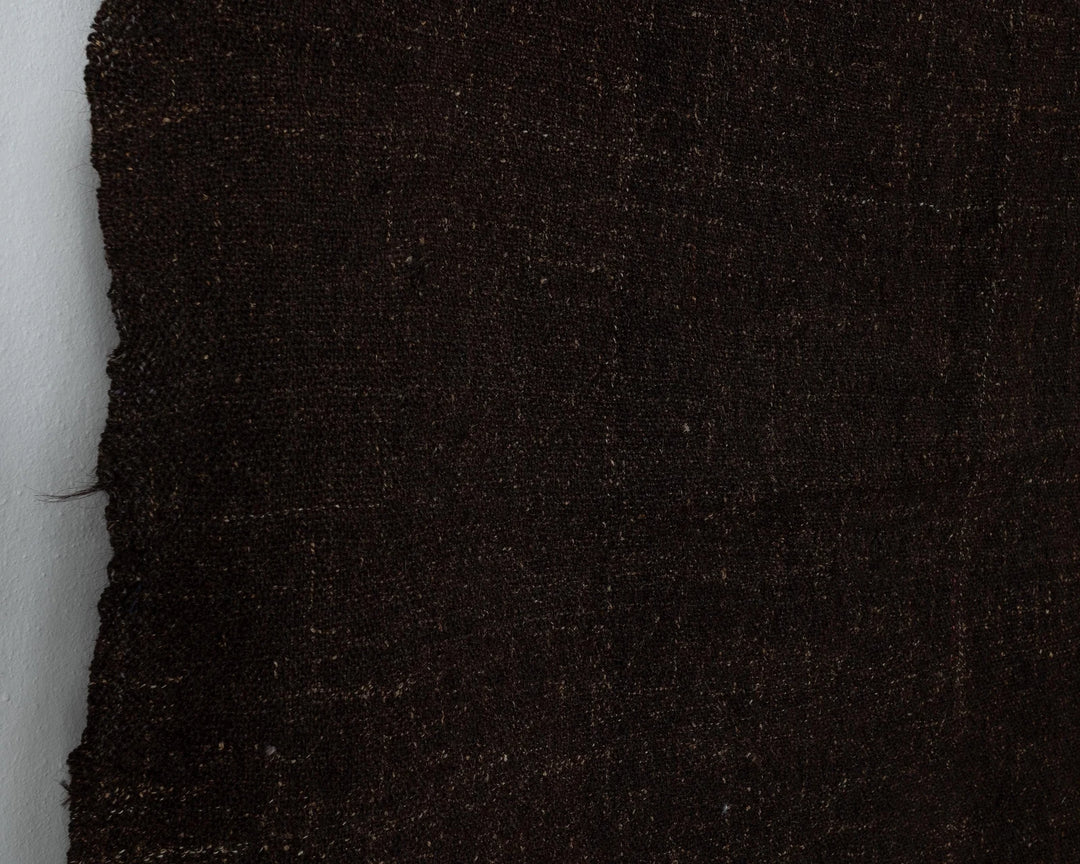 Brown Turkish Kilim Rug 7' 10" x 10' 10" Flat-Weave close-up