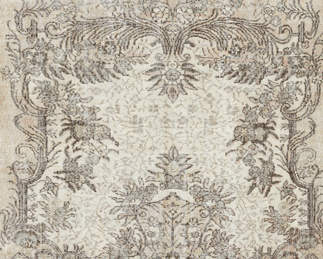 Multicolor Turkish Oushak Rug 5' 7" x 8' 8" Hand-Knotted | No. VR88359