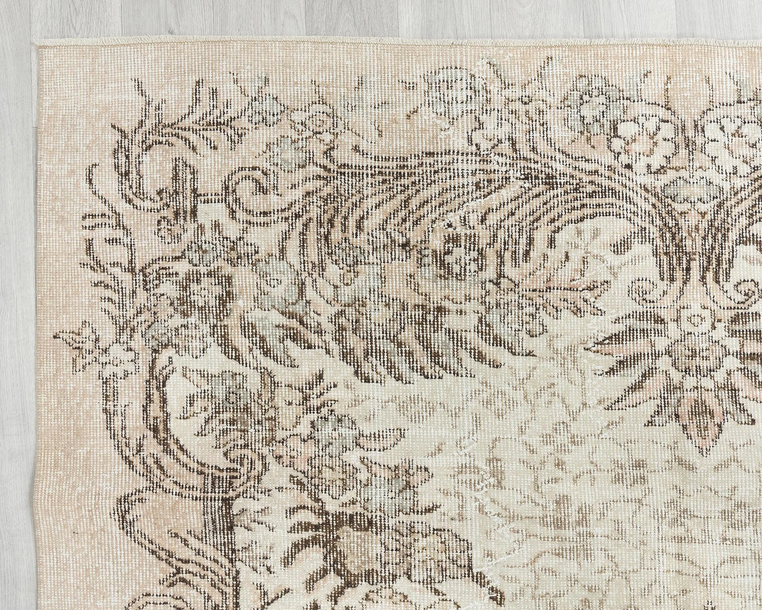Multicolor Turkish Oushak Rug 5' 7" x 8' 8" Hand-Knotted | No. VR88359