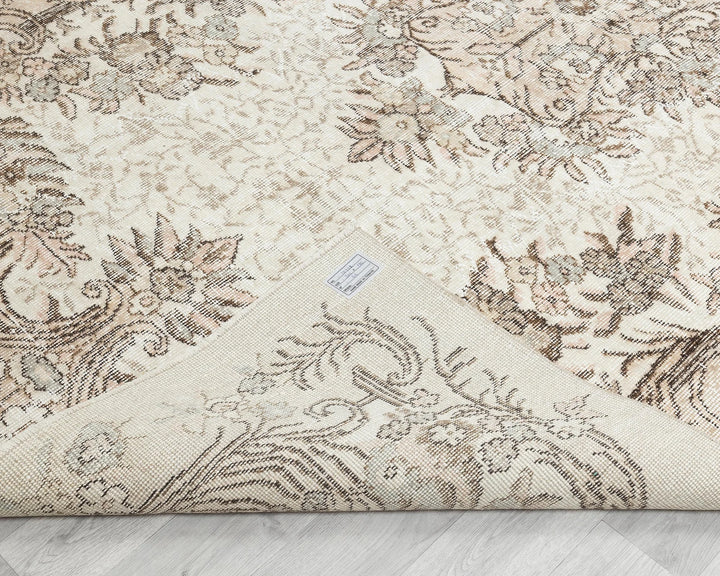 Multicolor Turkish Oushak Rug 5' 7" x 8' 8" Hand-Knotted | No. VR88359