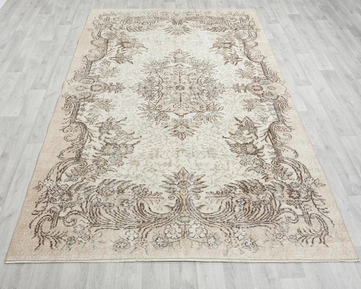 Multicolor Turkish Oushak Rug 5' 7" x 8' 8" Hand-Knotted | No. VR88359