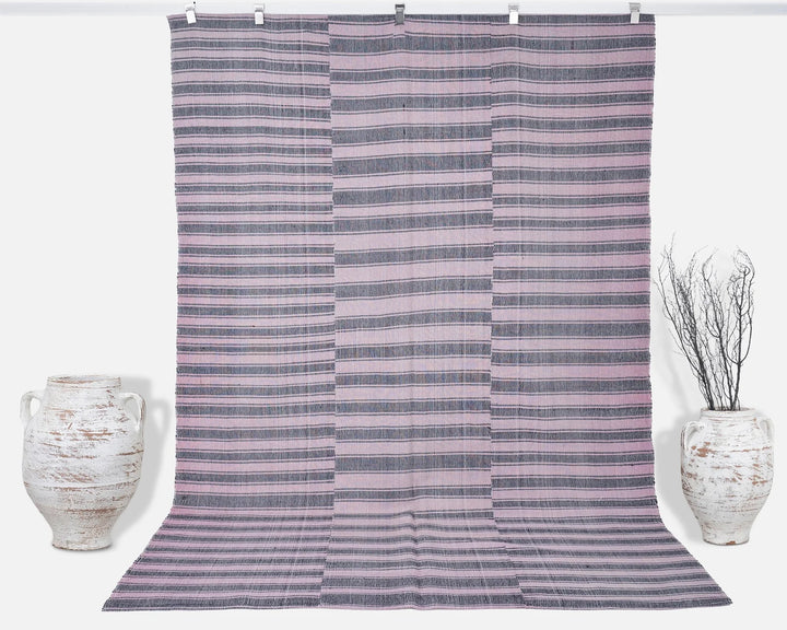 Multicolor Turkish Kilim Rug 6' 4" x 8' 11" Flat-Weave | No. VR88373