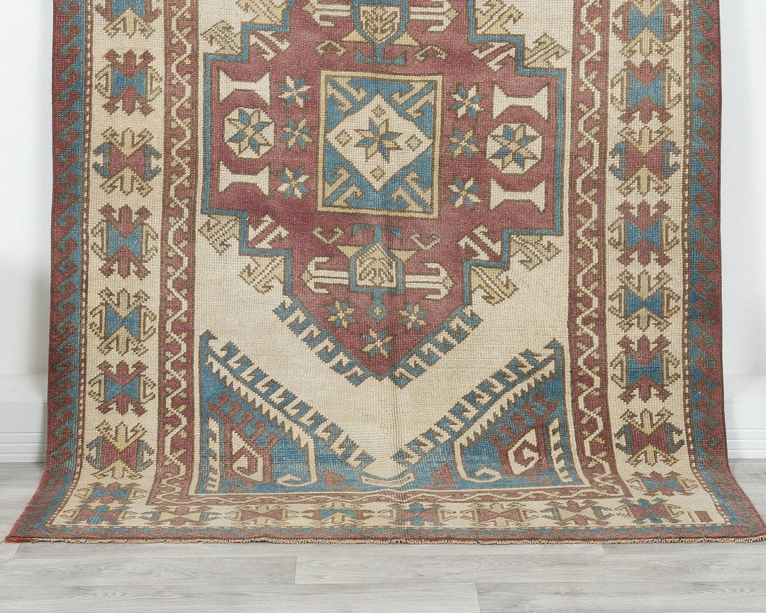 Multicolor Turkish Oushak Rug 4' 4" x 6' 11" Hand-Knotted | No. VR88840