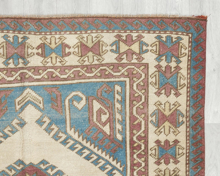 Multicolor Turkish Oushak Rug 4' 4" x 6' 11" Hand-Knotted | No. VR88840