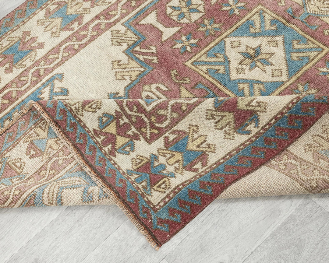 Multicolor Turkish Oushak Rug 4' 4" x 6' 11" Hand-Knotted | No. VR88840