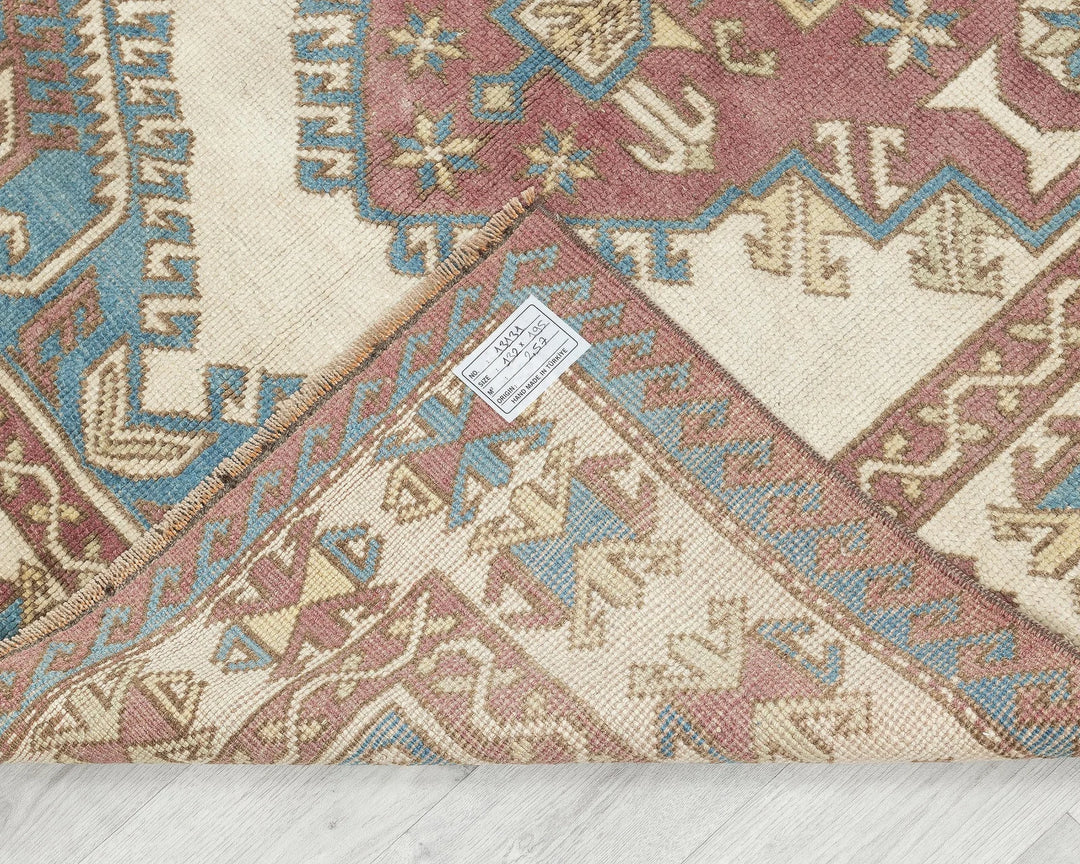 Multicolor Turkish Oushak Rug 4' 4" x 6' 11" Hand-Knotted | No. VR88840