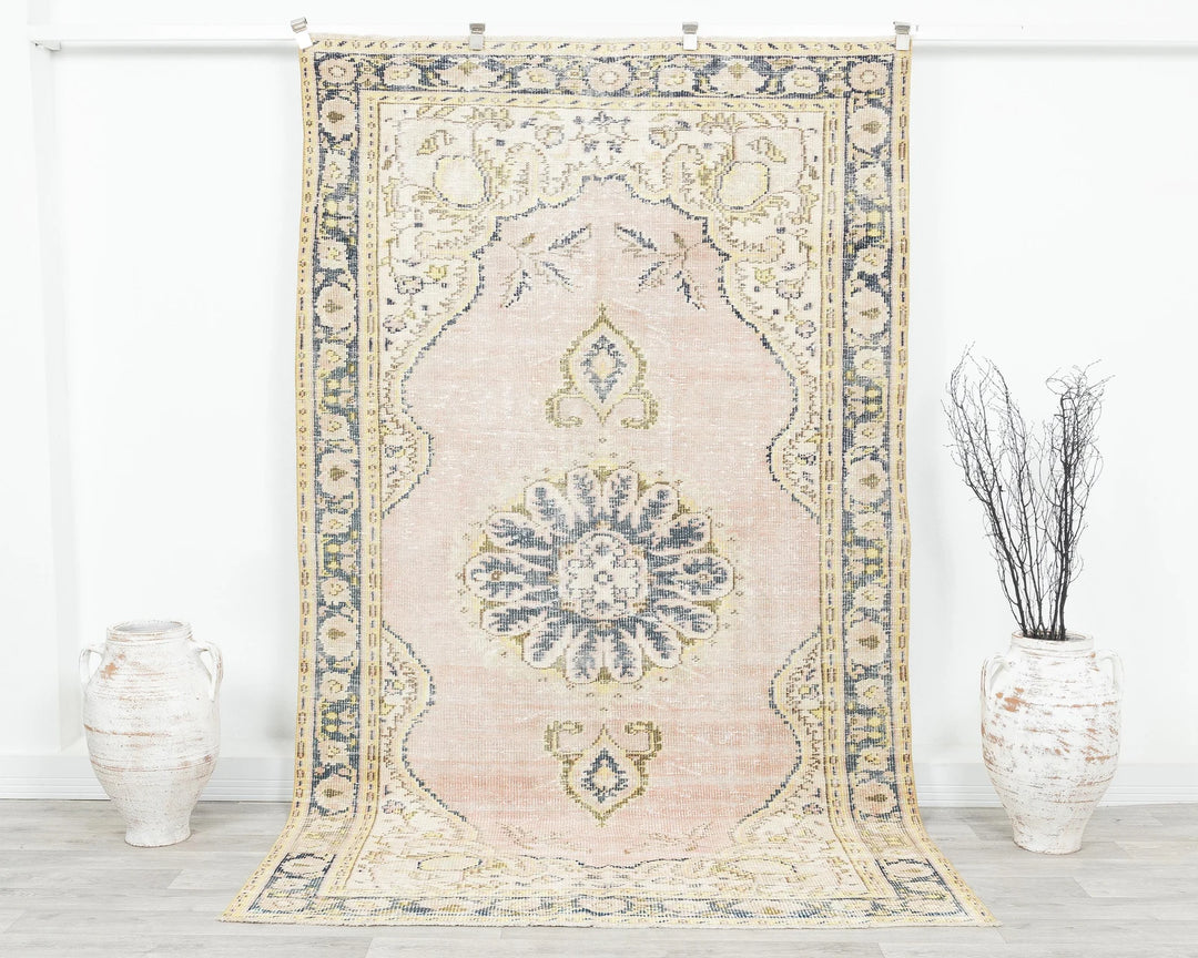 Pink Oushak Rug 5' 1" x 8' 11" | No. VR88896