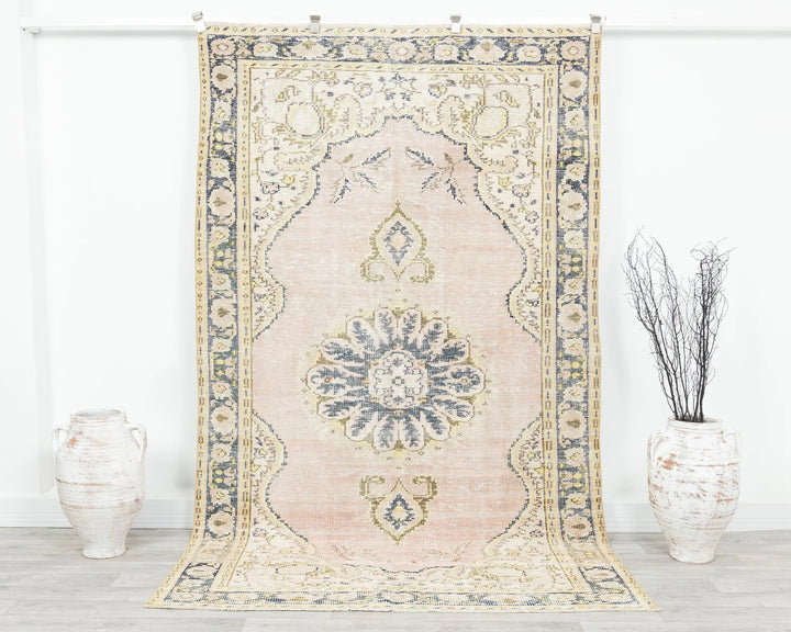 Pink Oushak Rug 5' 1" x 8' 11" | No. VR88896