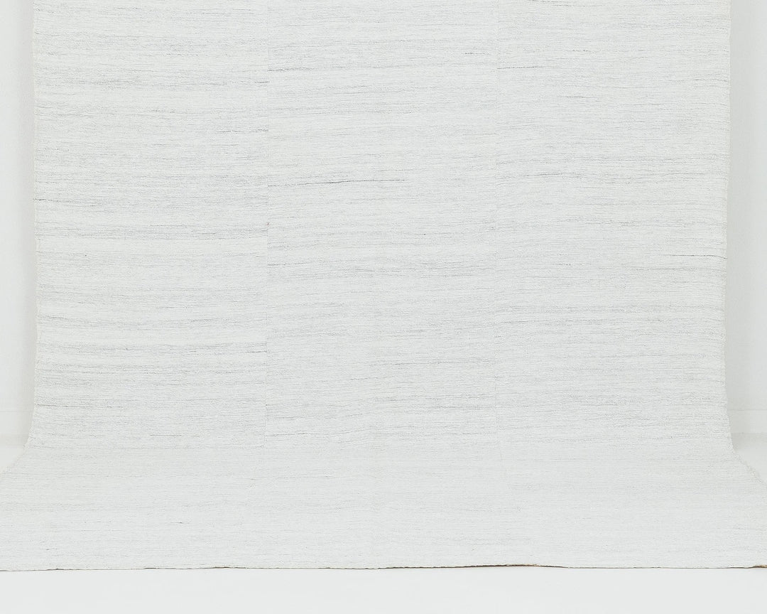White Turkish Kilim Rug 5' 11" x 10' 2" Flat-Weave | No. VR88952