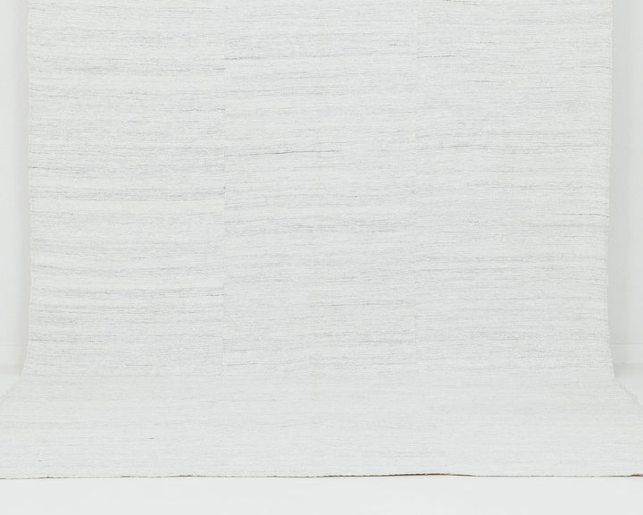 White Turkish Kilim Rug 5' 11" x 10' 2" Flat-Weave | No. VR88952
