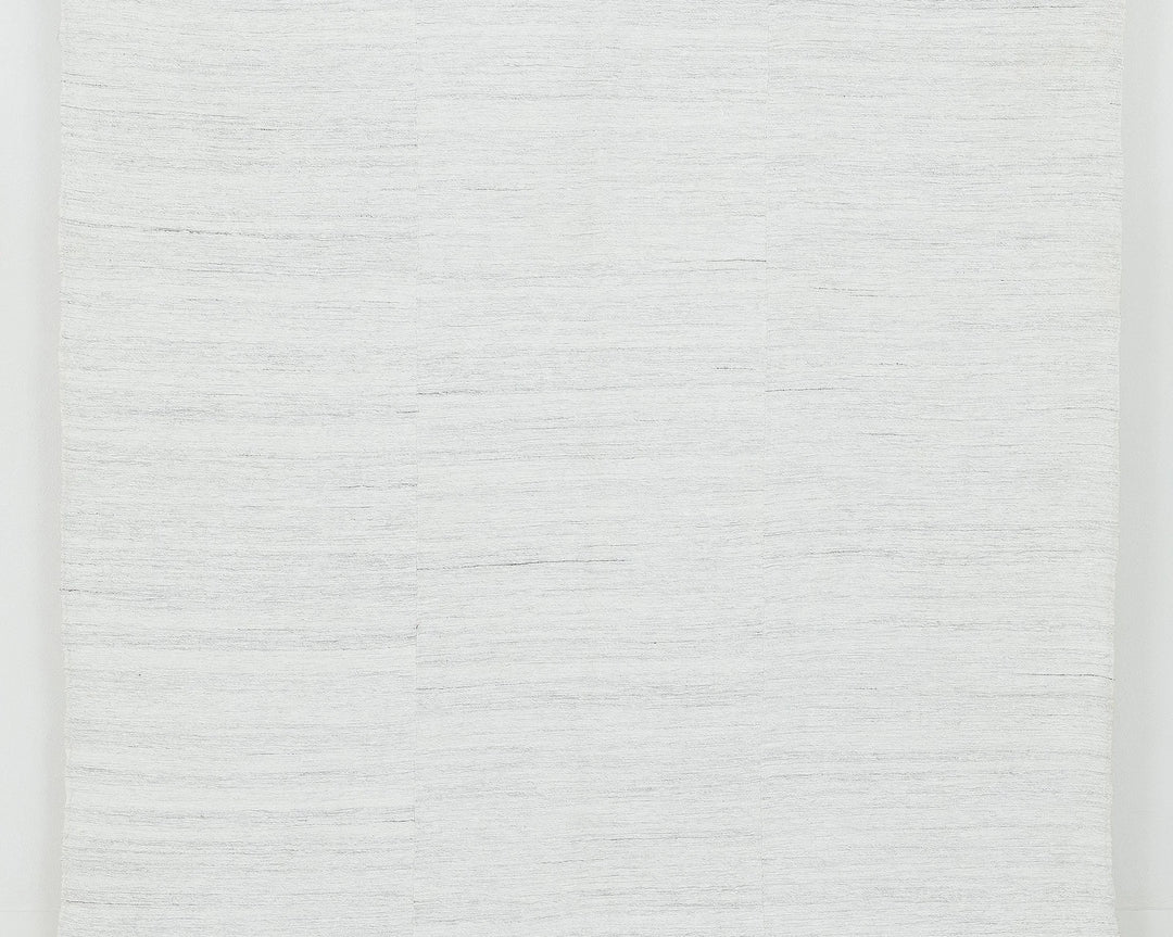 White Turkish Kilim Rug 5' 11" x 10' 2" Flat-Weave | No. VR88952