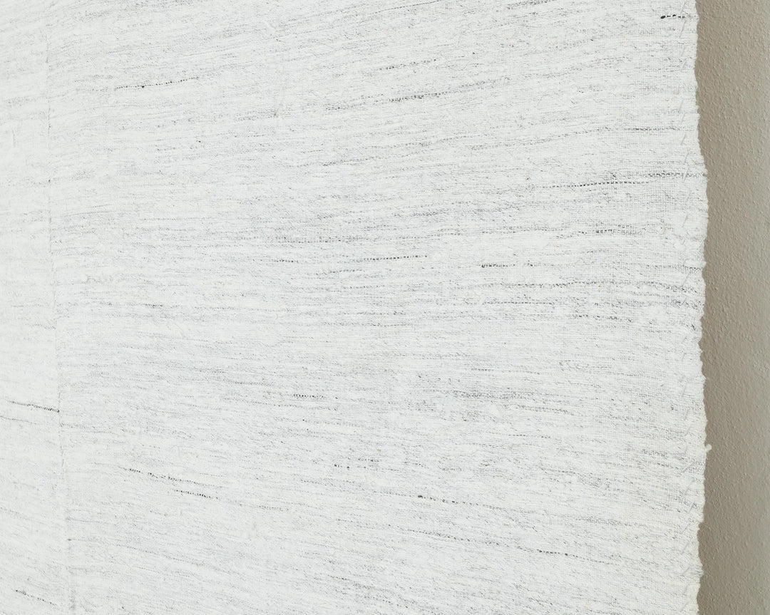 White Turkish Kilim Rug 5' 11" x 10' 2" Flat-Weave | No. VR88952