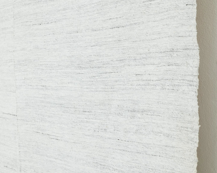 White Turkish Kilim Rug 5' 11" x 10' 2" Flat-Weave | No. VR88952