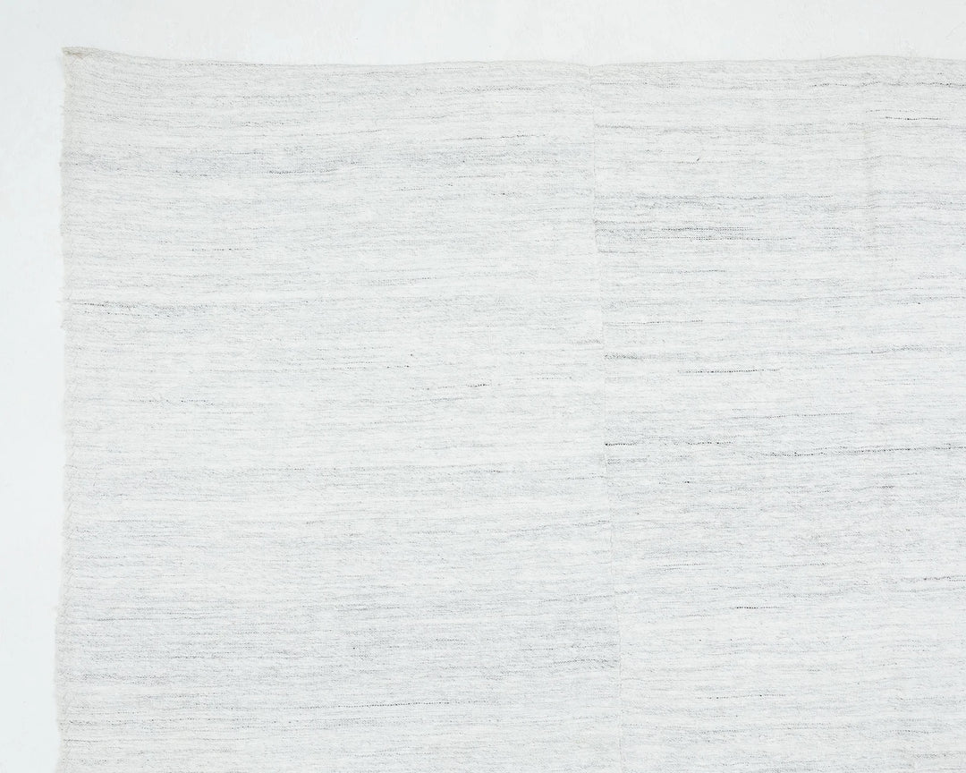 White Turkish Kilim Rug 5' 11" x 10' 2" Flat-Weave | No. VR88952