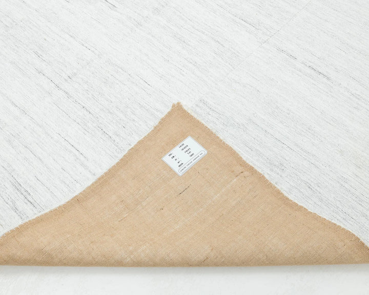 White Turkish Kilim Rug 5' 11" x 10' 2" Flat-Weave | No. VR88952