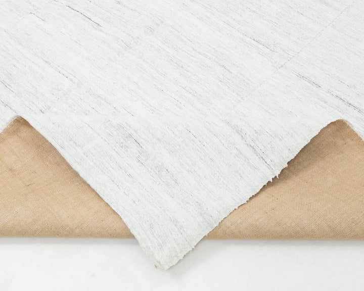 White Turkish Kilim Rug 5' 11" x 10' 2" Flat-Weave | No. VR88952