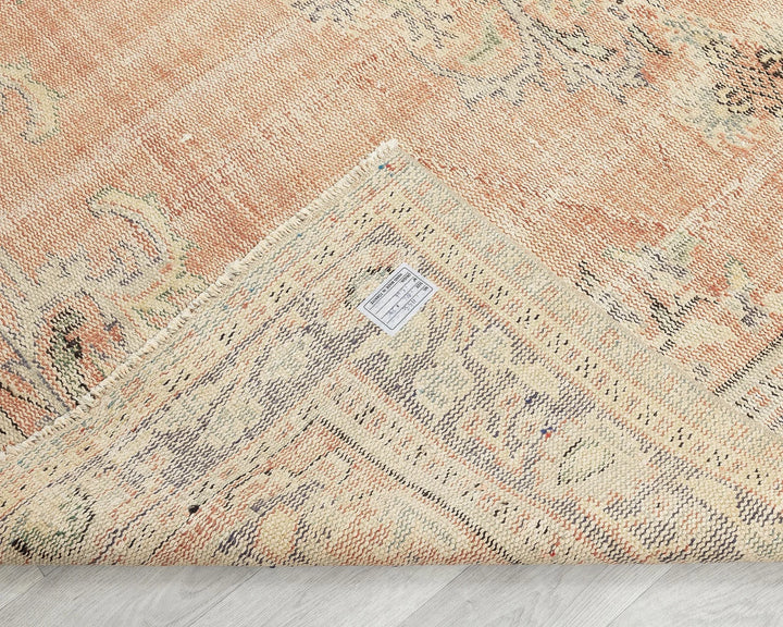 Orange Turkish Oushak Rug 6'1" x 9'7" Hand-Knotted | No. VR89006