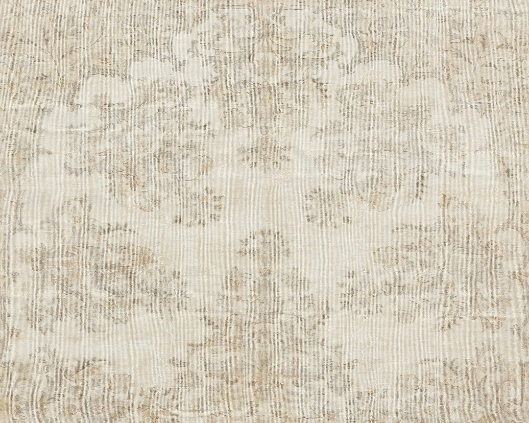 Beige Turkish Oushak Rug 6'2" x 9'7" Hand-Knotted | No. VR89097