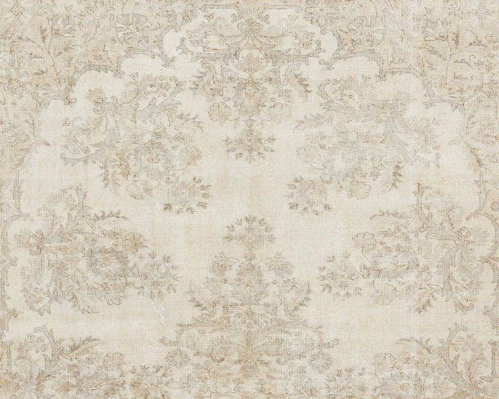 Beige Turkish Oushak Rug 6'2" x 9'7" Hand-Knotted | No. VR89097