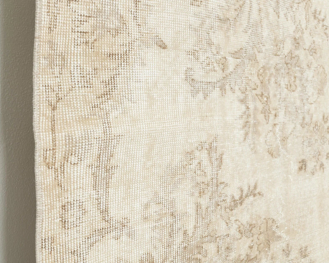 Beige Turkish Oushak Rug 6'2" x 9'7" Hand-Knotted | No. VR89097