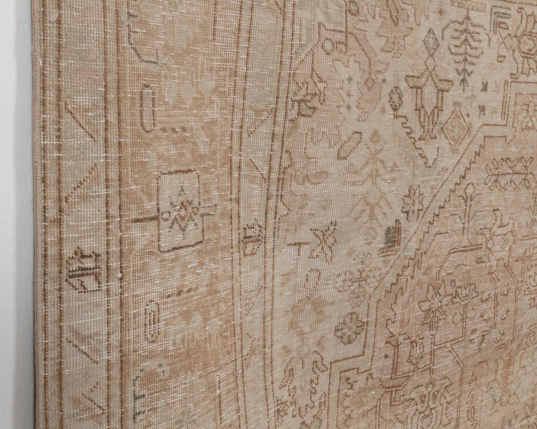 Beige Turkish Oushak Rug 10' x 12' 7" Hand-Knotted | No. VR89271