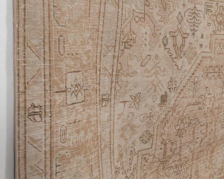 Beige Turkish Oushak Rug 10' x 12' 7" Hand-Knotted | No. VR89271